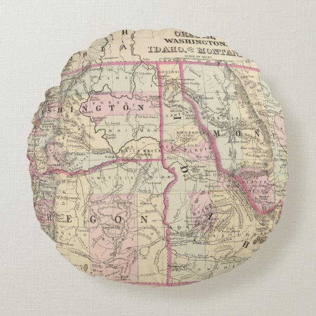 Almofada Redonda Minério, lavagem, IDA, Mont (Frente)