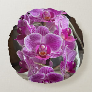 Almofada Redonda Mini Phalaenopsis Sogo Vivien Purple Orchid Flower