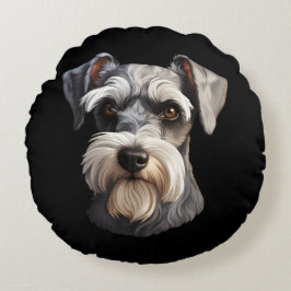 Almofada Redonda Miniatura Schnauzer