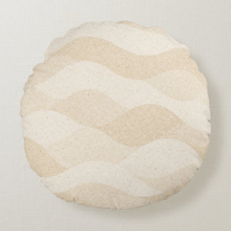 Almofada Redonda Minimal Grain Texture ,Soft, Neutral pattern