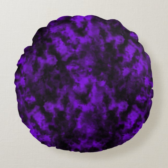 Almofada Redonda Mist of True Instincts roxo black smokey (Frente)