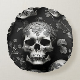 Almofada Redonda Misterioso crânio