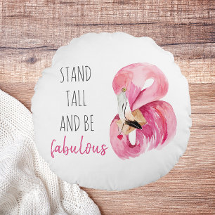 Almofada Redonda Moderno Exótico Altura E Fabuloso Flamingo BE