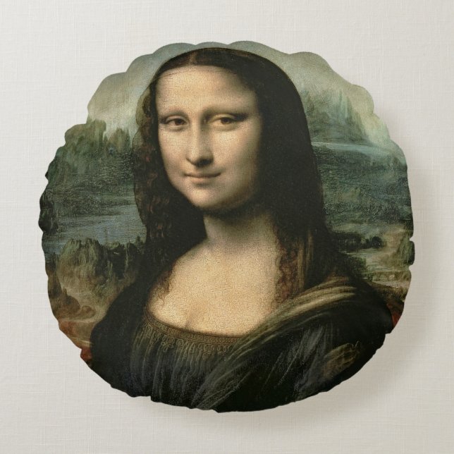 Almofada Redonda Mona Lisa, c.1503-6 2 (Frente)