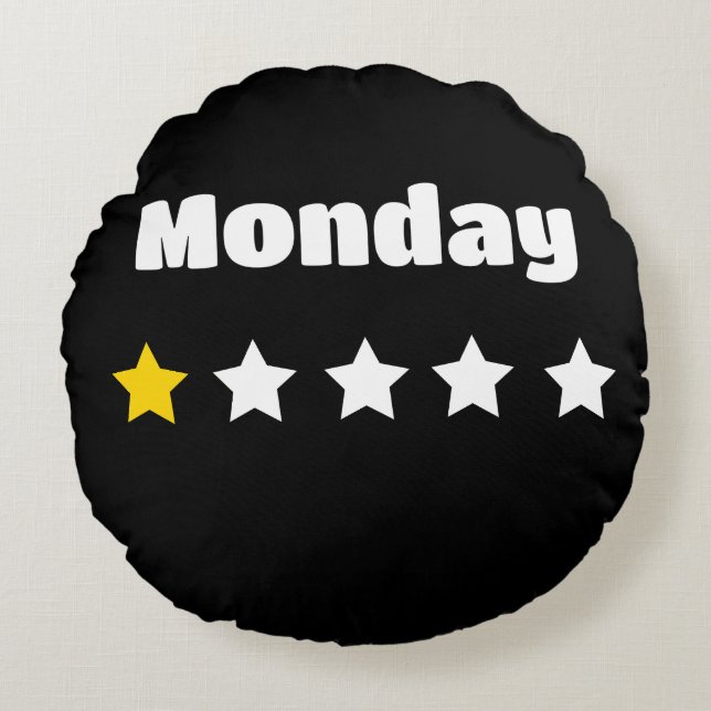 Almofada Redonda Monday sucks  (Frente)