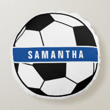 Monograma de Futebol Negro Branco e Azul