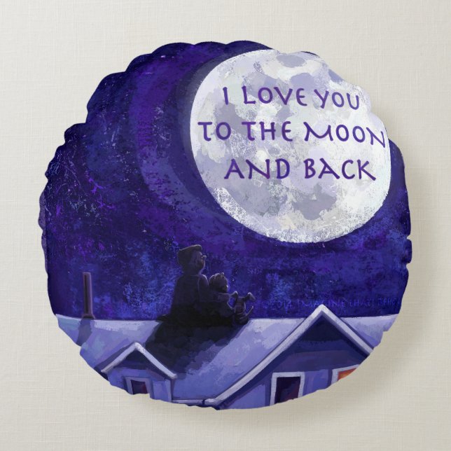 Almofada Redonda Moon Watch (Frente)