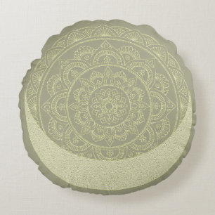 Almofada Redonda MoonMandala Boa Noite - Travesseiro