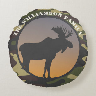 Almofada Redonda Moose e Camo
