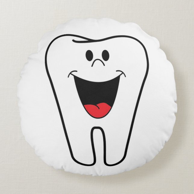 ALMOFADA REDONDA "MORDE-ME" TOOTH (Frente)