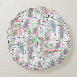 Almofada Redonda Mosaico de papel em cores opacas e garoa pequena