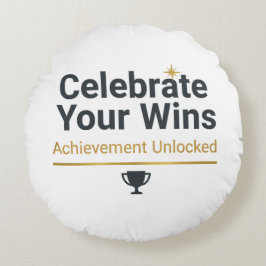 Almofada Redonda Motivational Success Gift 