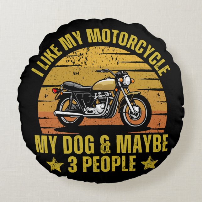 Almofada Redonda Motocicleta de Cachorro (Frente)