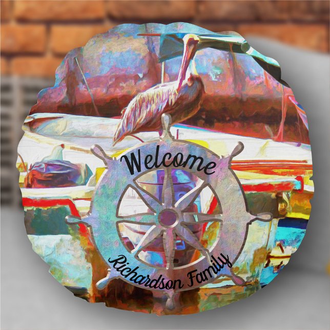 Almofada Redonda Muelle Los Peines Pelican 0463 (Criador carregado)