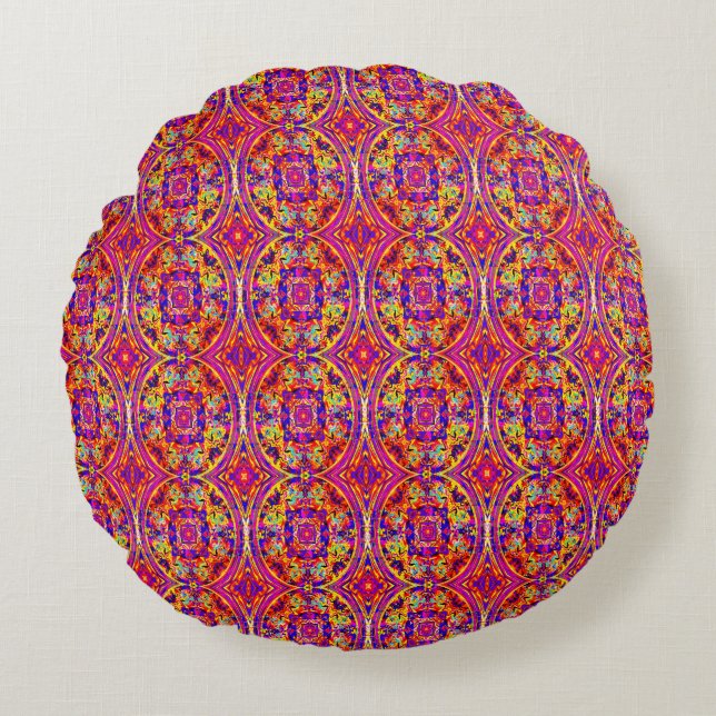 Almofada Redonda Muitos Mandalas.... (Frente)