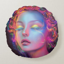 Mulher alienígena com cabelo cósmico