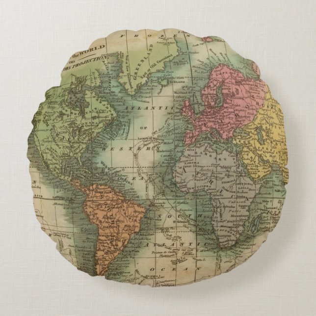 Almofada Redonda Mundo 4 (Frente)