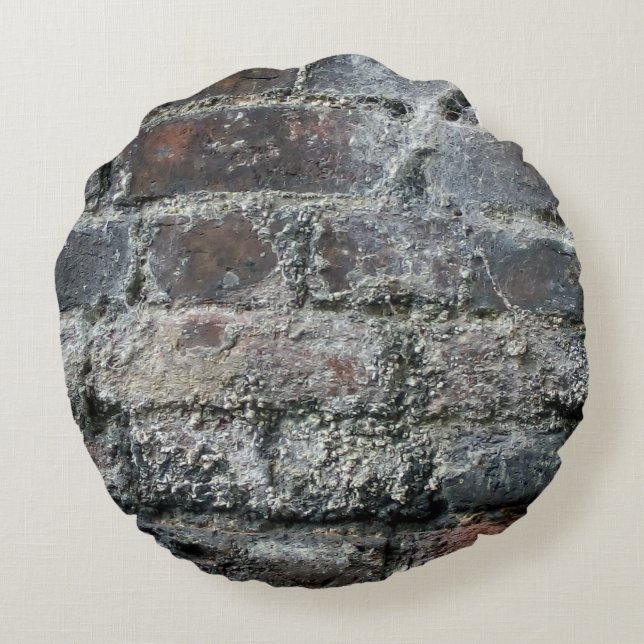 Almofada Redonda Muro de tijolos (Verso)