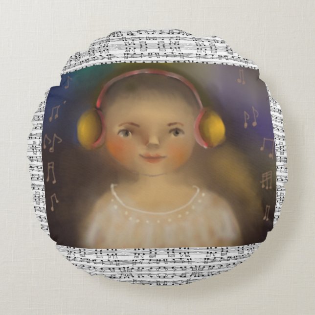 Almofada Redonda Musical de Travesseiro redondo (Frente)