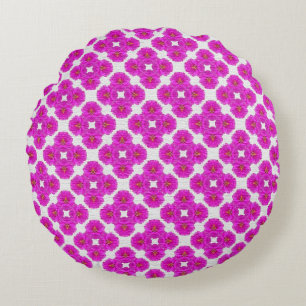 Almofada Redonda MVB Retro Moss Mexicanos Flor Rosa