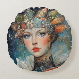 Almofada Redonda Mystical Fantasy Strong Woman