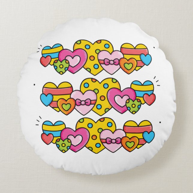 Almofada Redonda Namorados (Frente)