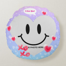 Almofada Redonda Namorados Vidro Coração Balão Bublegum Casal