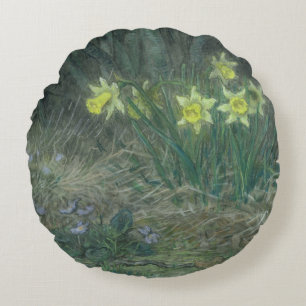 Almofada Redonda Narciso e violetas, c.1867