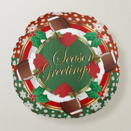 Almofada Redonda Natal de Futebol