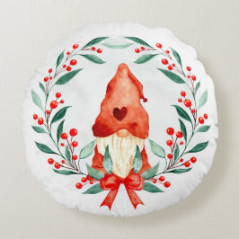 Almofada Redonda Natal Gnomo