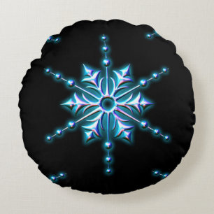 Almofada Redonda Natal Ice Azul