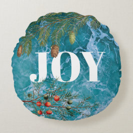 Almofada Redonda Natal Summer Ocean Beach Joy