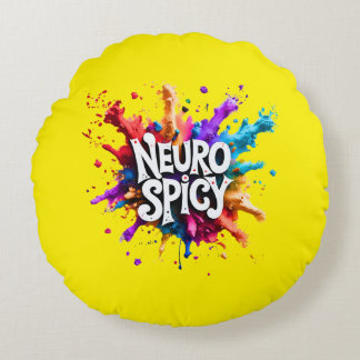 Almofada Redonda NEUROSPICY neurodiversidade autismo tdah dislexia