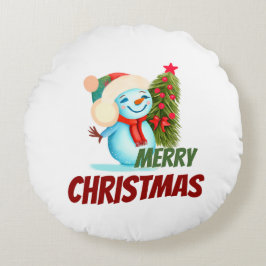 Almofada Redonda Neve natalina