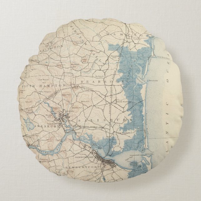 Almofada Redonda Newburyport, Massachusetts (Frente)