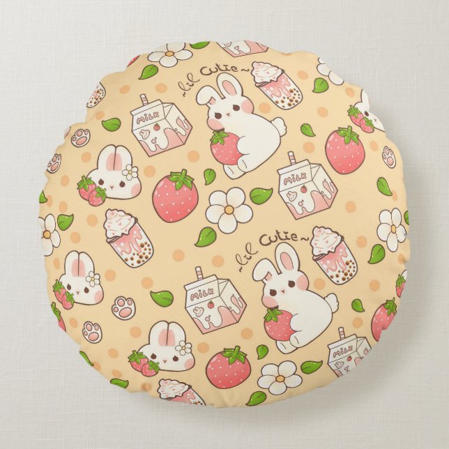 Almofada Redonda niedliches Hasendesign (Frente)