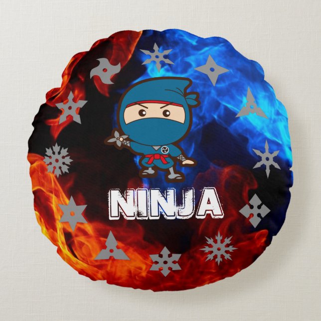 Almofada Redonda Ninja Boy (Frente)