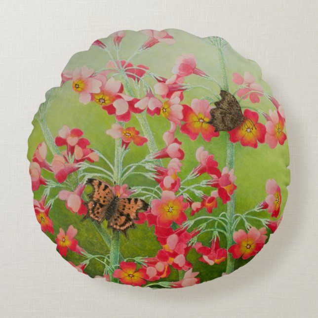 Almofada Redonda No 2011 cor-de-rosa (Frente)