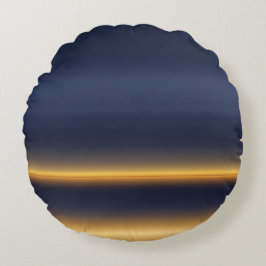 Almofada Redonda No Marinho da arte Dourada AI
