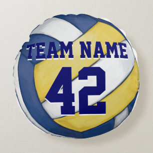 Almofada Redonda Nome e número da equipe do voleibol