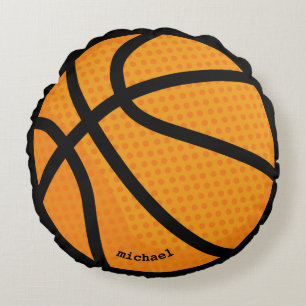 Almofada Redonda Nome personalizado de basquete