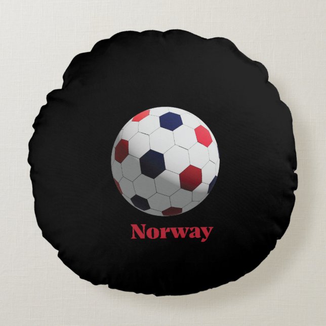 Almofada Redonda Norway soccer (Frente)