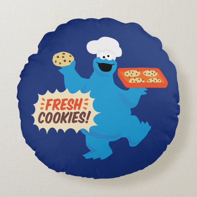 Almofada Redonda Nós Somos Foodies | Cookies frescos! (Frente)