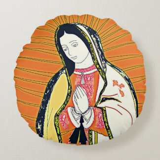 Almofada Redonda nossa dama de guadalupe