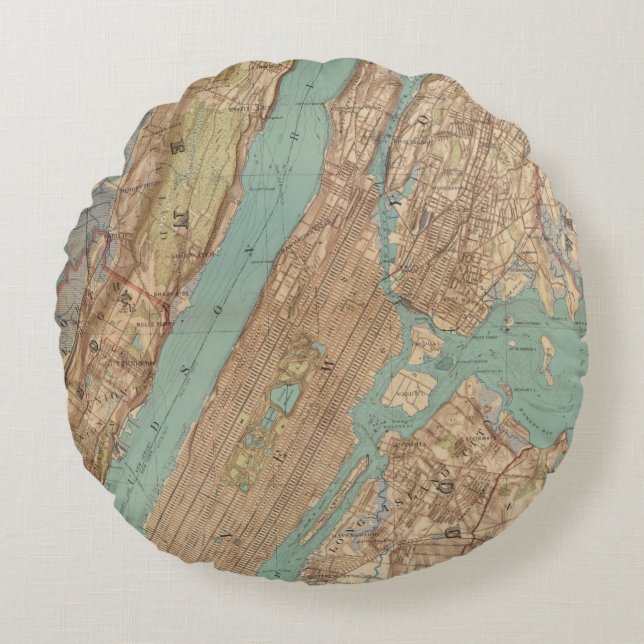 Almofada Redonda Nova Iorque, New York (Frente)