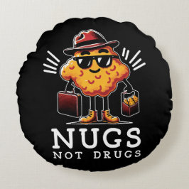 Almofada Redonda Nuggets Crocantes Não Drogas