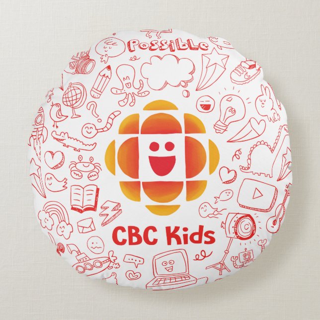 Almofada Redonda Nuvem de Dodle (Frente)