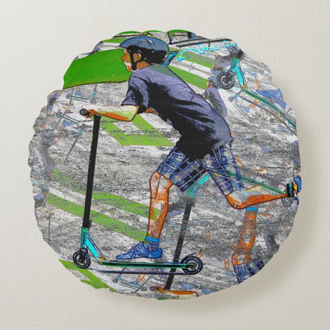 Almofada Redonda O acelerador - Patinete (Frente)