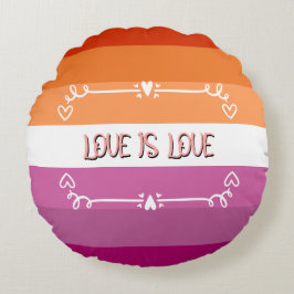Almofada Redonda O amor é o Travesseiro redondo do mês do orgulho d
