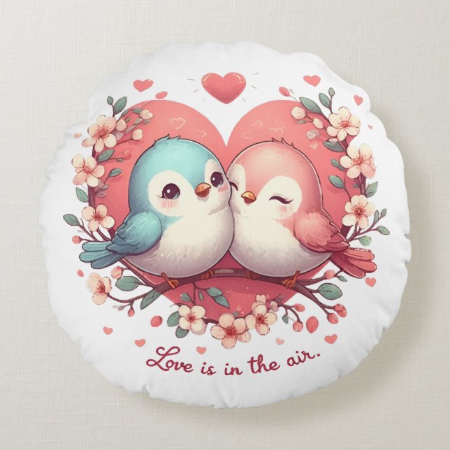 Almofada Redonda O amor está no ar (Frente)